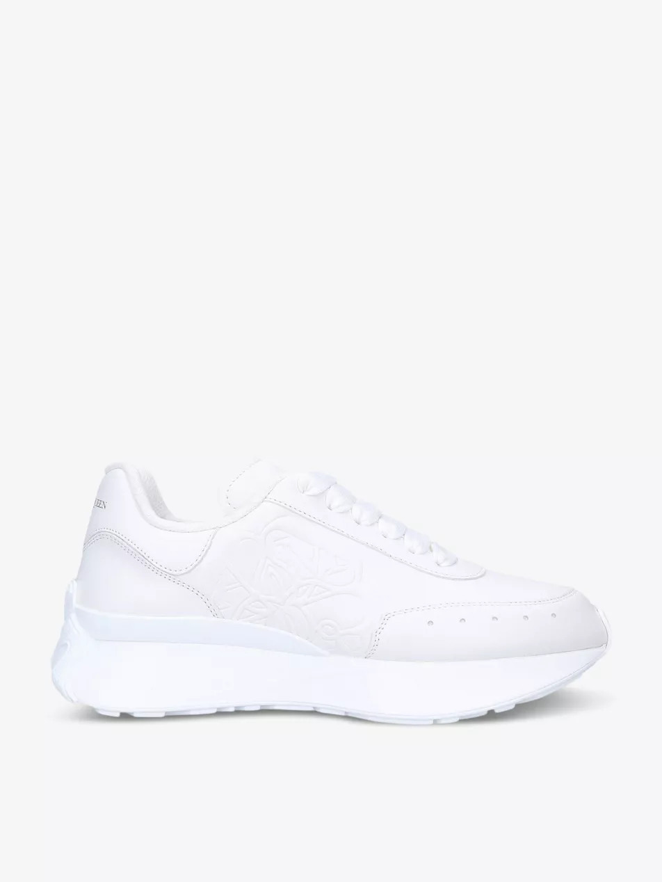 Women’s Runner logo-embossed leather low-top trainers | Selfridges