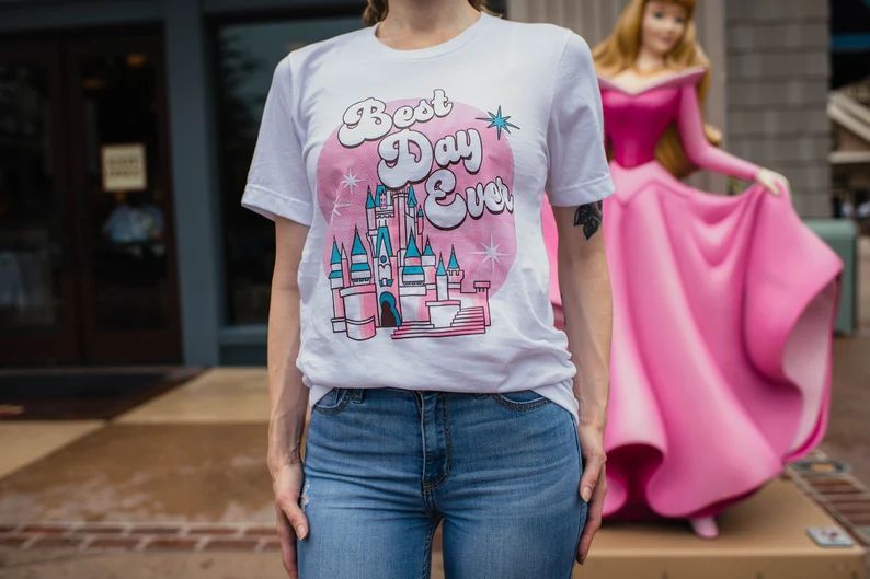 Pink Best Day Ever Tee Shirt || Disney Shirt || WDW Tee || Vacay Shirt || Girly Disney Castle Shi... | Etsy (US)