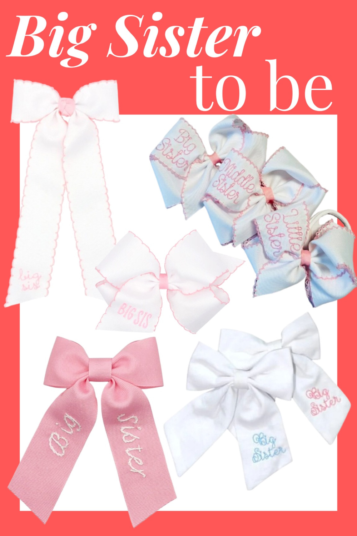 Big sister bows! So sweet and special for an announcement or meeting a new baby sibling! 

#LTKbump #LTKbaby #LTKkids