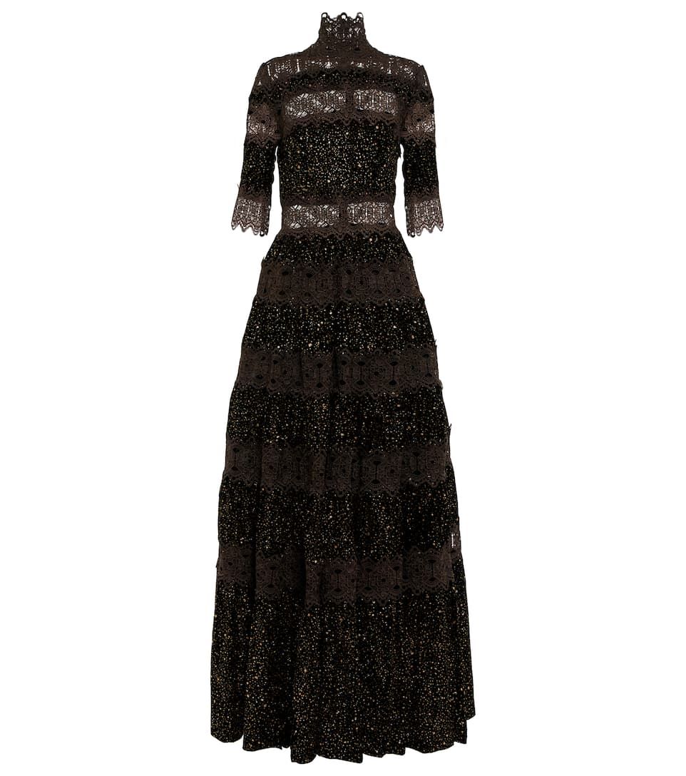 Lissie embellished velvet and lace gown | Mytheresa (US/CA)