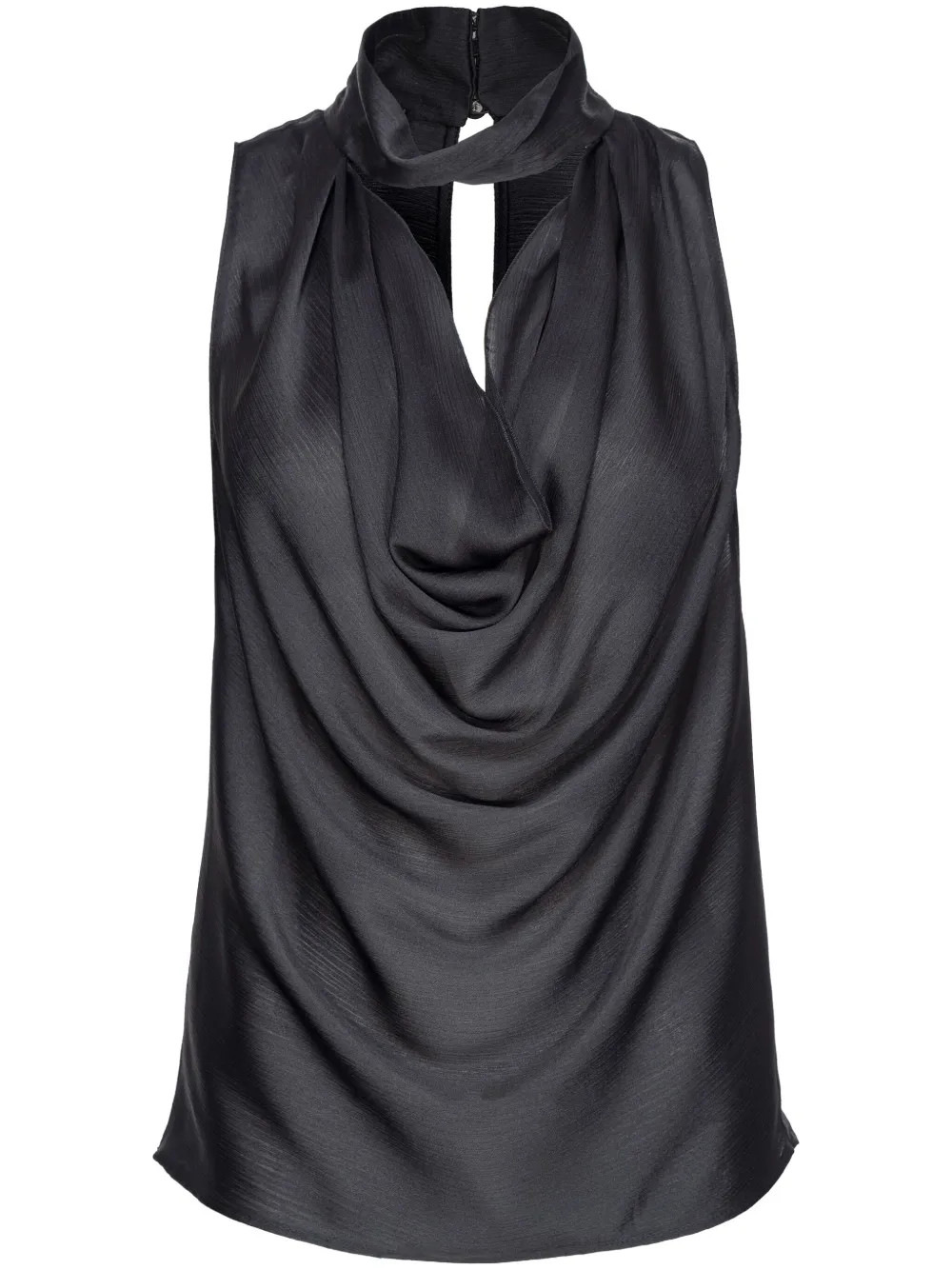 PINKO Draped Satin Blouse | Black | FARFETCH | Farfetch Global