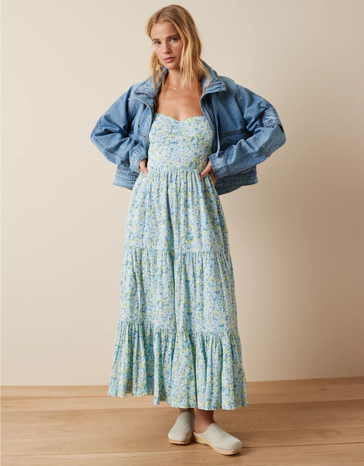 AE Tie Back Midi Dress | American Eagle Outfitters (US & CA)