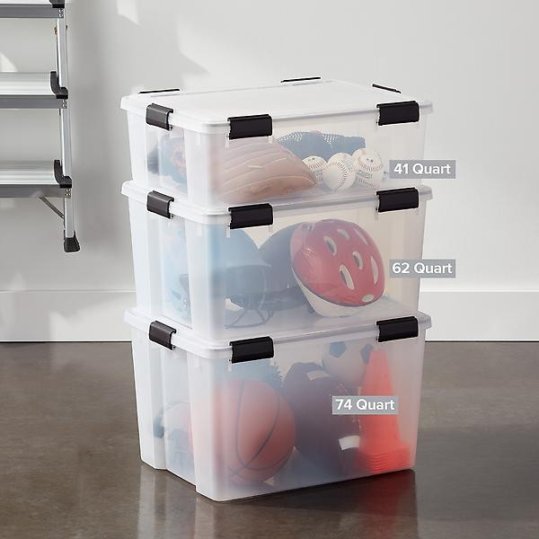 Clear Weathertight Totes | The Container Store