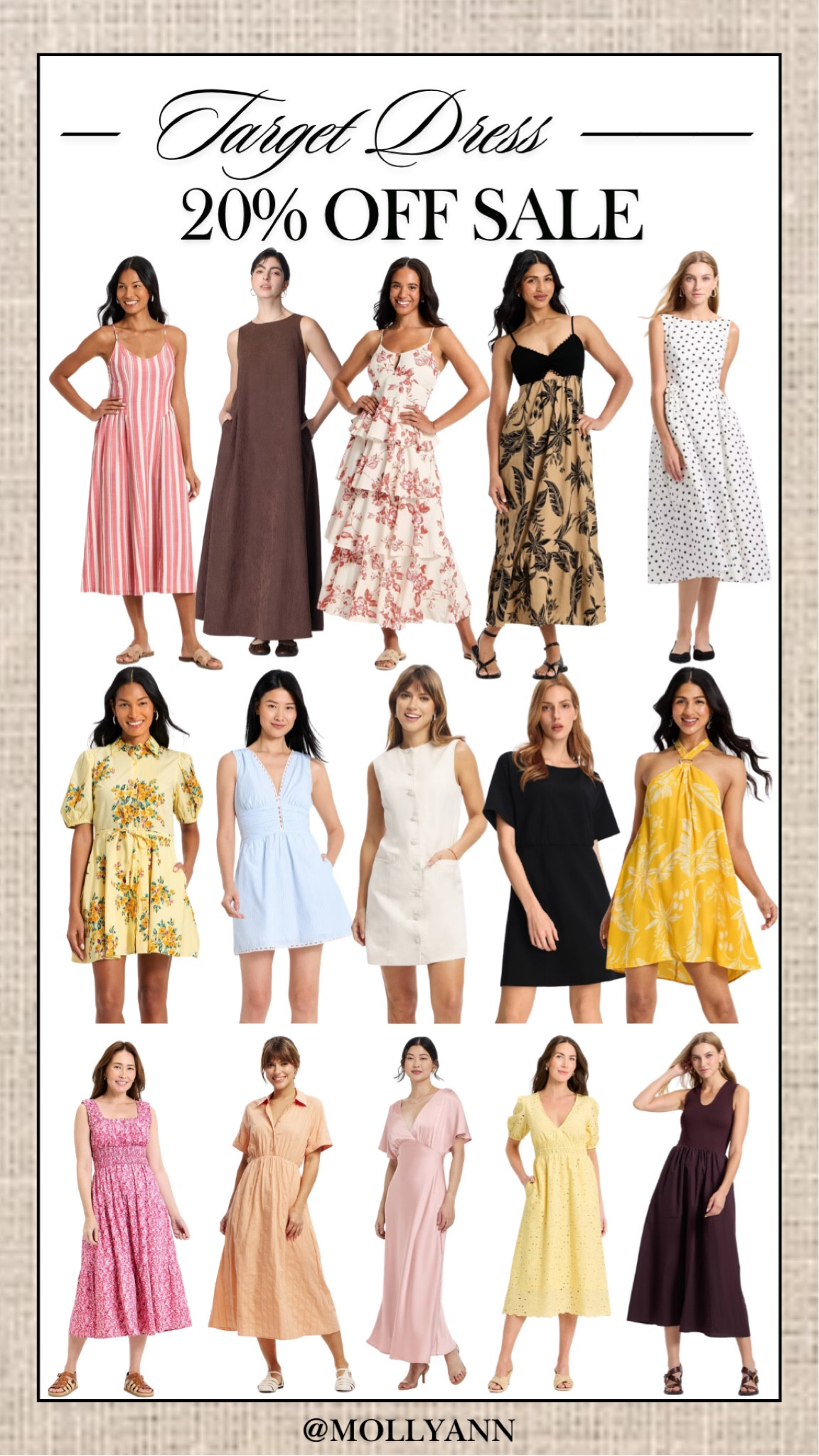 20% off of dresses at Target!!

#LTKMothersDay #LTKmomlife #LTKSaleAlert