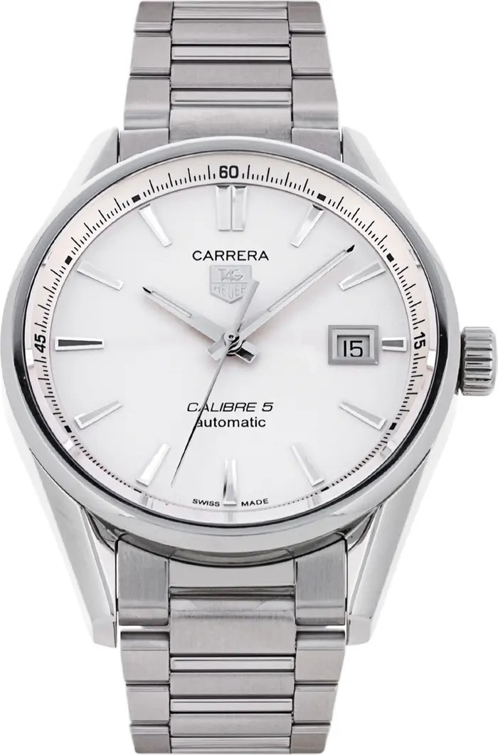 Watchfinder & Co. Tag Heuer Preowned 2017 Carrera Automatic Bracelet Watch, 39mm | Nordstrom | Nordstrom