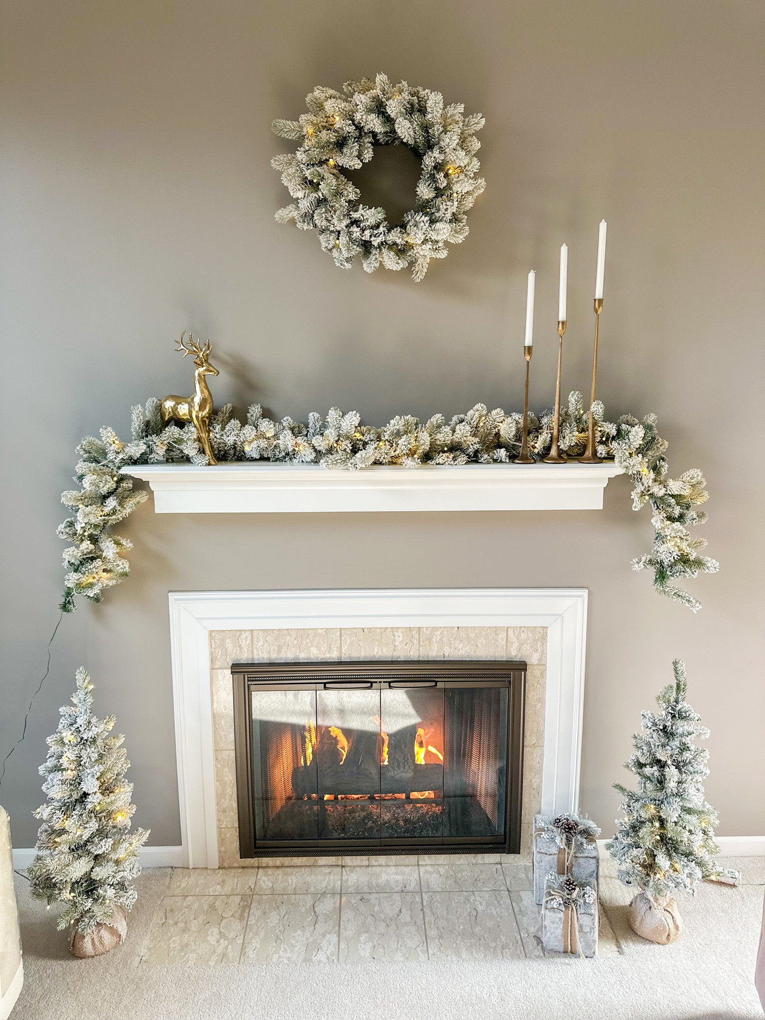 Creating a winter wonderland at home with King of Christmas.

The fireplace is ready, now the Christmas tree is up next! Stay tuned!

King Flock Collection 4-Piece Set with Warm White LED Lights

#LTKSeasonal #LTKHolidaySale #LTKHoliday