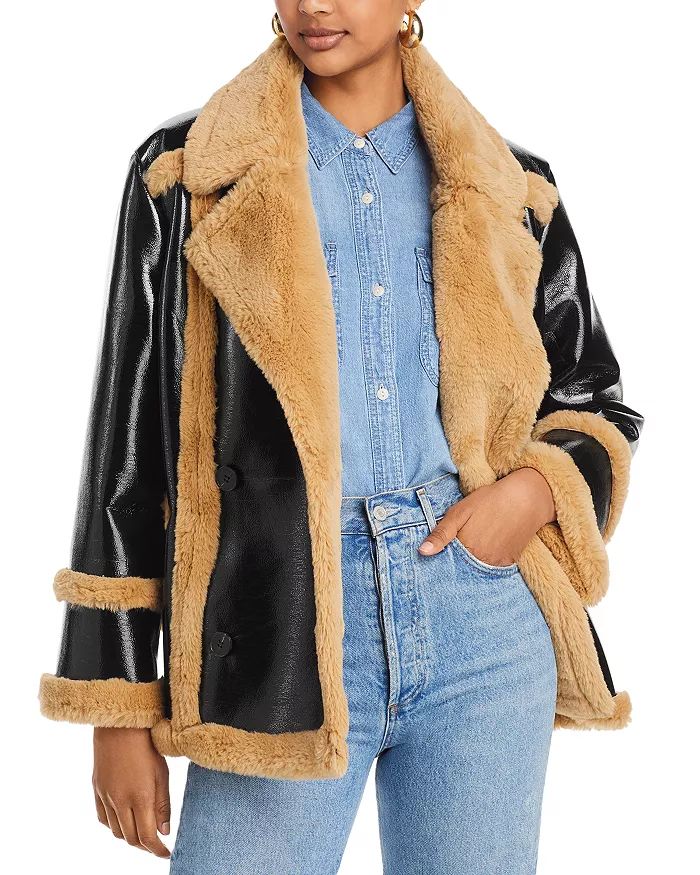 Filpa Faux Shearling Double Breasted Coat | Bloomingdale's (US)