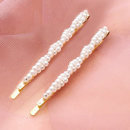 1 Pair Fashion INS Women Cute Girl Pearl Hair Clip Hairpin Hair Accessories Gift | Walmart (US)