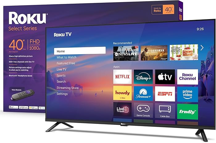 Roku Smart TV 2026 – 40-Inch Select Series, 1080p Full HD TV – Roku TV with Voice Remote – ... | Amazon (US)