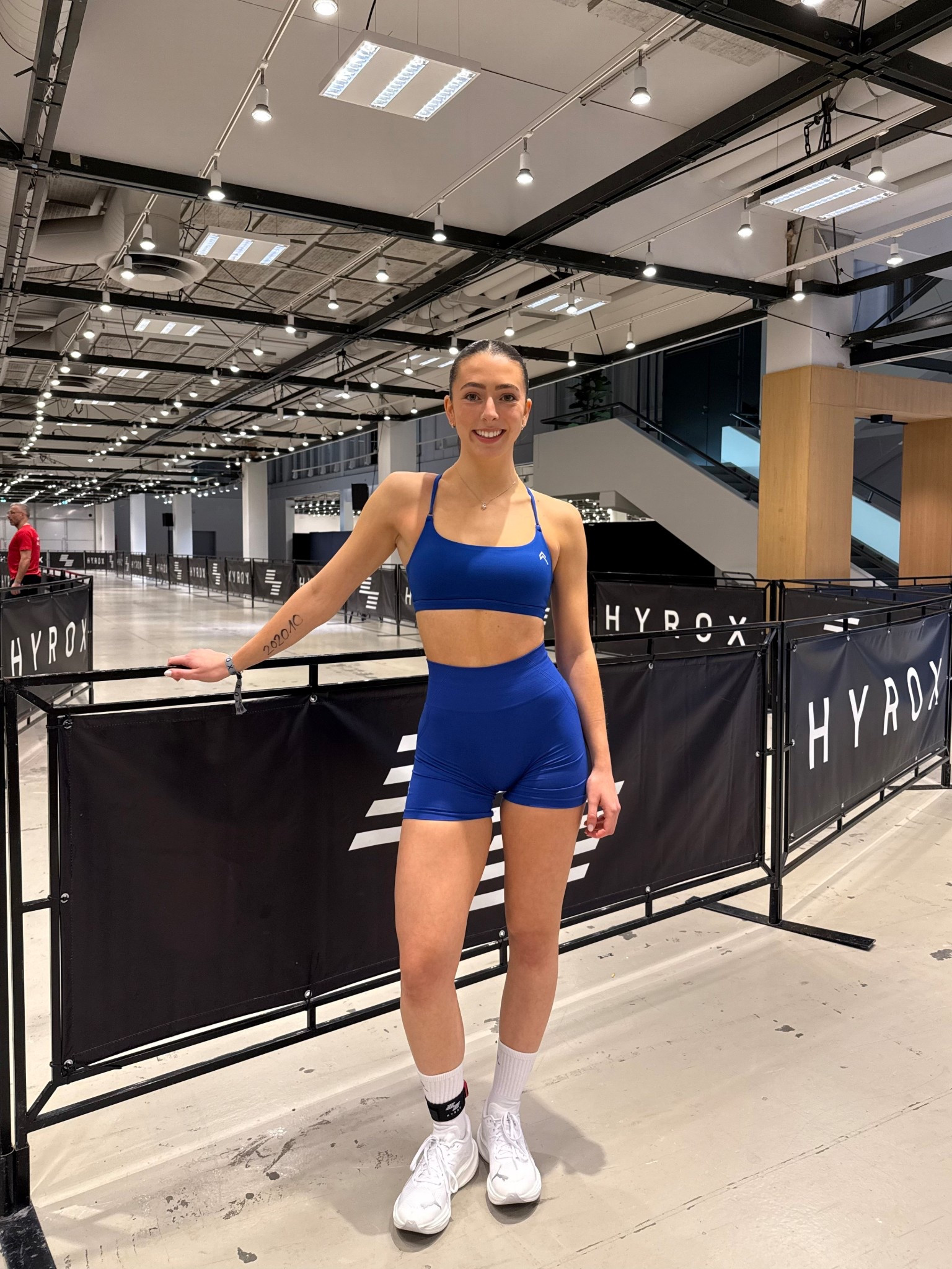 What I wore for my first Hyrox race 💙 you can use LYDIAFLEUR for ££ off Oner Active, blue activewear, Hyrox Copenhagen, Puma, Deviate Nitro 3, white trainers, gym outfit, fitness 

#LTKfitness #LTKshoes #LTKspring