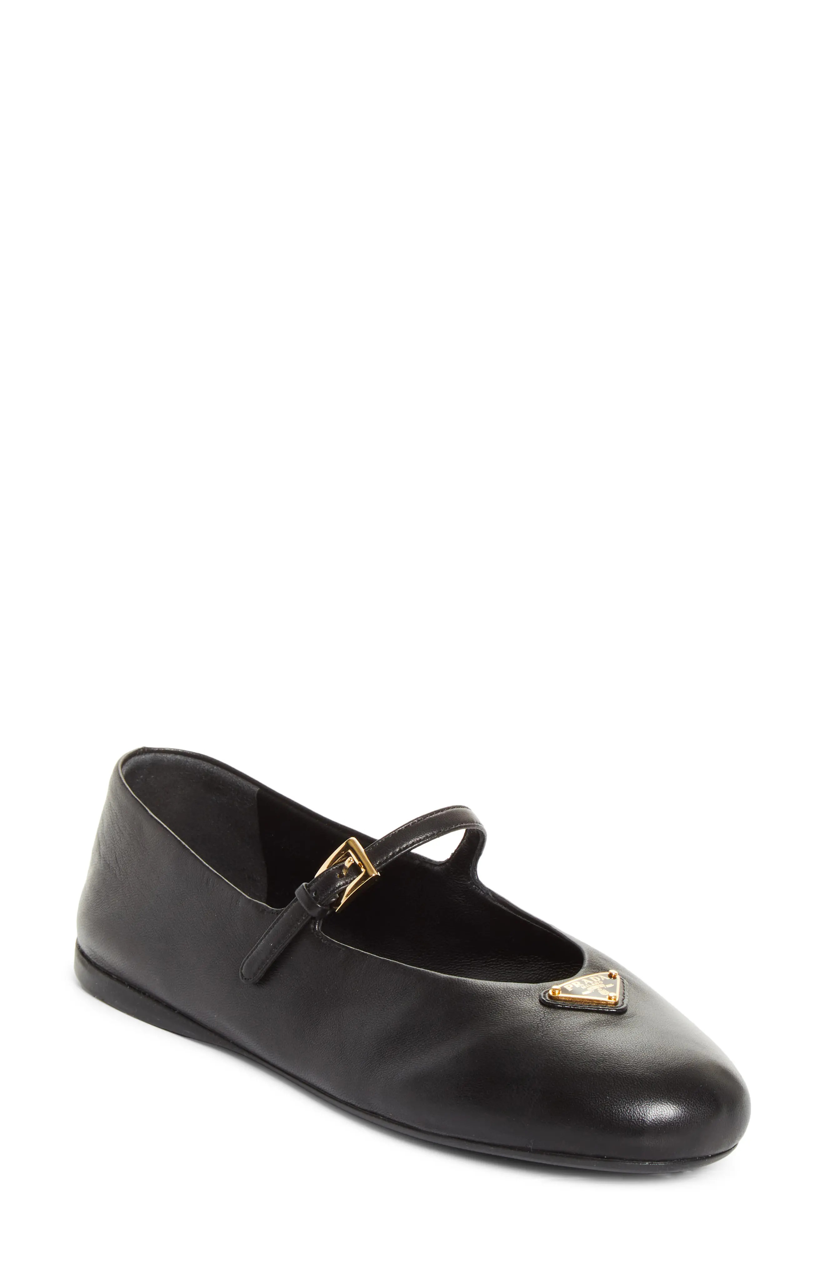 Prada Logo Mary Jane Flat (Women) | Nordstrom | Nordstrom