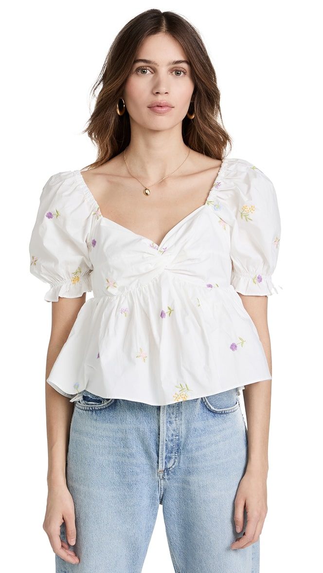 Floral Embroidery Top | Shopbop