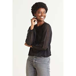 ALLISON JOY Fay Chiffon Inset Top | EVEREVE | Evereve