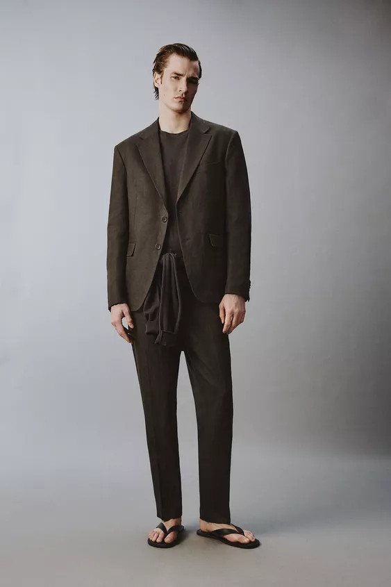 100% LINEN SUIT JACKET | Zara US