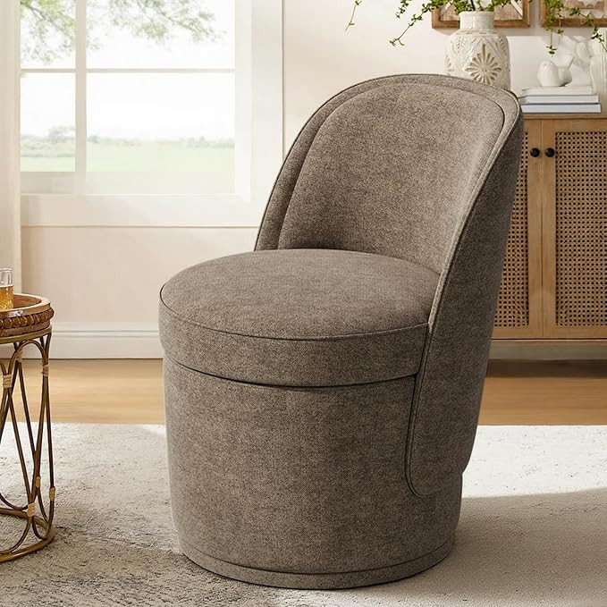 Swivel Accent Chair, 360° Swivel Chair with Hidden Storage, Vanity Chairs, Modern Small Barrel S... | Amazon (US)