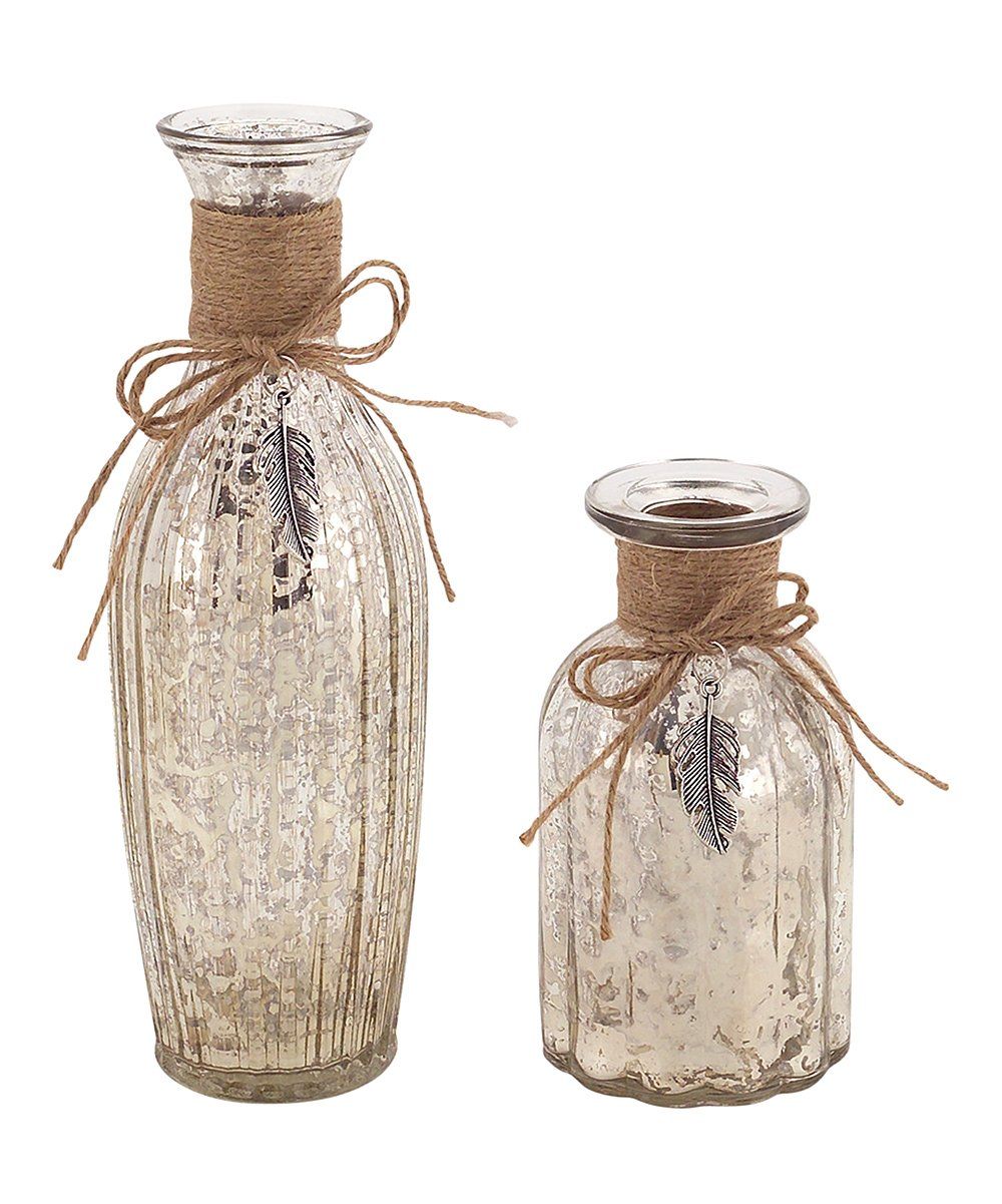 Melrose Vases Silver - Mercury Glass Vase Set | Zulily