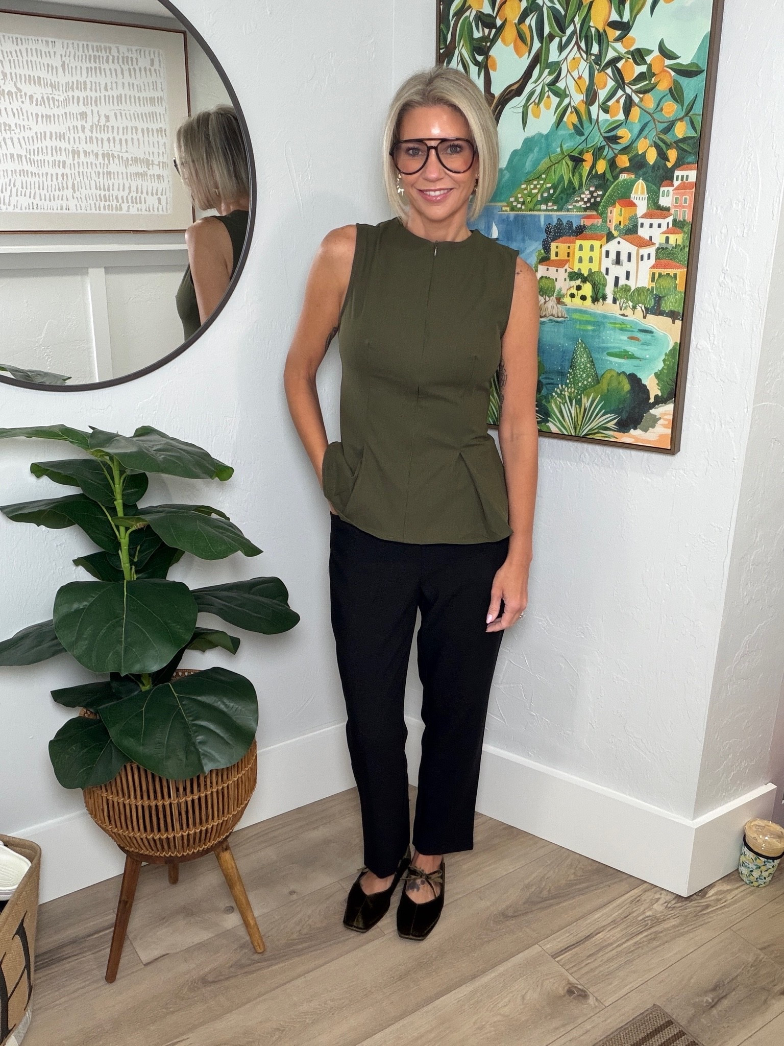 I’m so happy peplum tops came back bc I love them! This zip front peplum top is from SHEIN and I’m wearing a small. 
My pants are PULL ON from @Walmart !! They give the look of a structured trouser with a faux zipper, pockets and belt loops. I’m wearing an XS. 
My velvet flats are from Fitory and they’re super comfy and perfect for fall!

#LTKxWalmart

#LTKootd #LTKgrwm