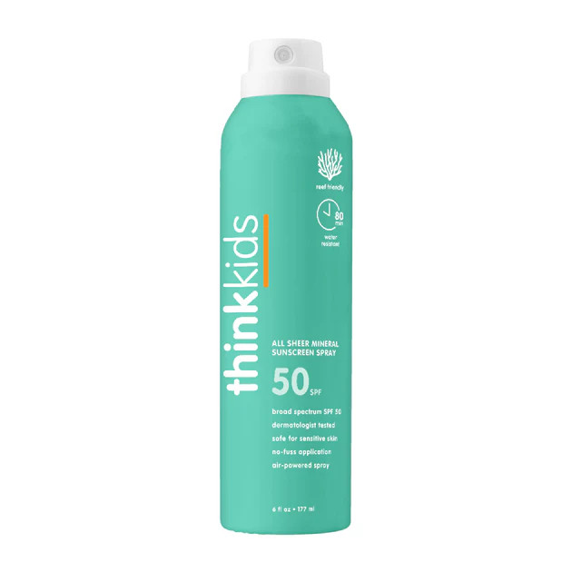 ThinkSport Kids SPF 50 All Sheer Mineral Sunscreen Spray | GOTHINK