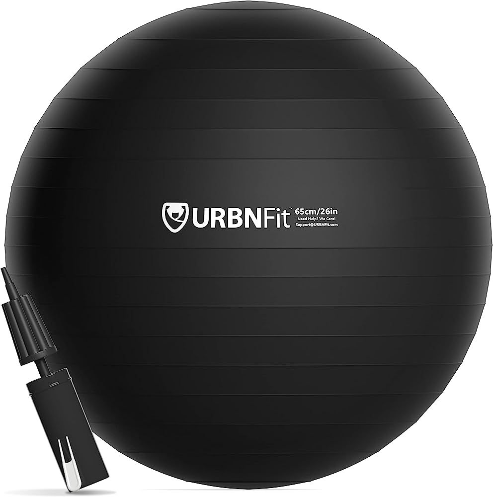 URBNFit Exercise Ball - Yoga Ball for Workout Pregnancy Stability - AntiBurst Swiss Balance Ball ... | Amazon (US)