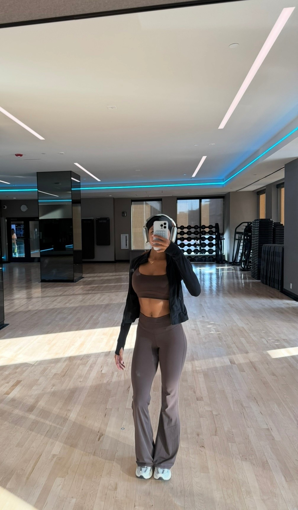 Wearing a size Small in the Alltheform bra; size XS in the flares 🤎 

#LTKfitnessgoals #LTKActive