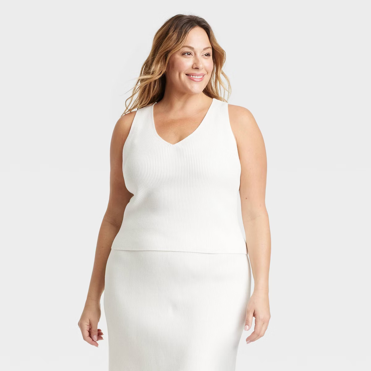 Women's V-Neck Tank Pullover Sweater - Ava & Viv™ | Target