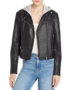 Aqua Faux-Leather Moto Jacket - 100% Exclusive | Bloomingdale's (US)