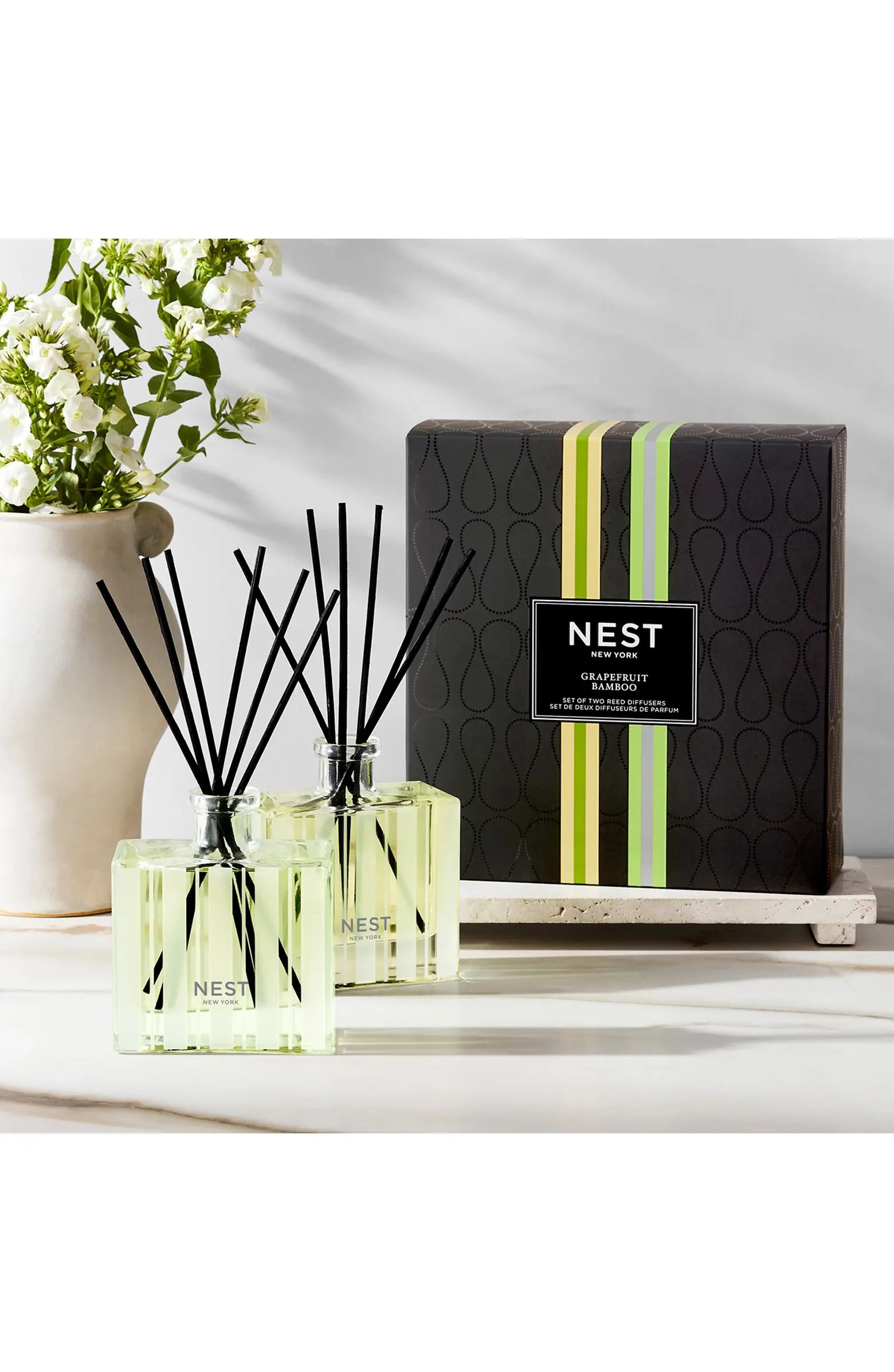 NEST New York Grapefruit & Bamboo Reed Diffuser Duo $124 Value | Nordstrom | Nordstrom