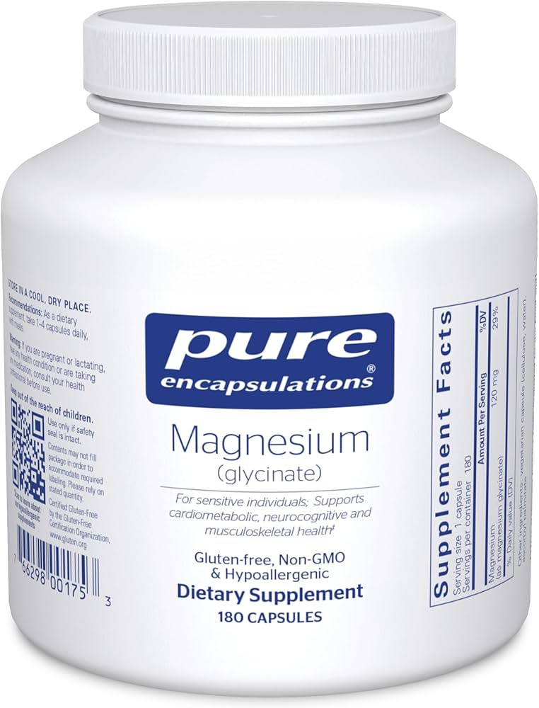 Pure Encapsulations Magnesium (Glycinate) - Supplement to Support Stress Relief, Sleep, Heart Hea... | Amazon (US)