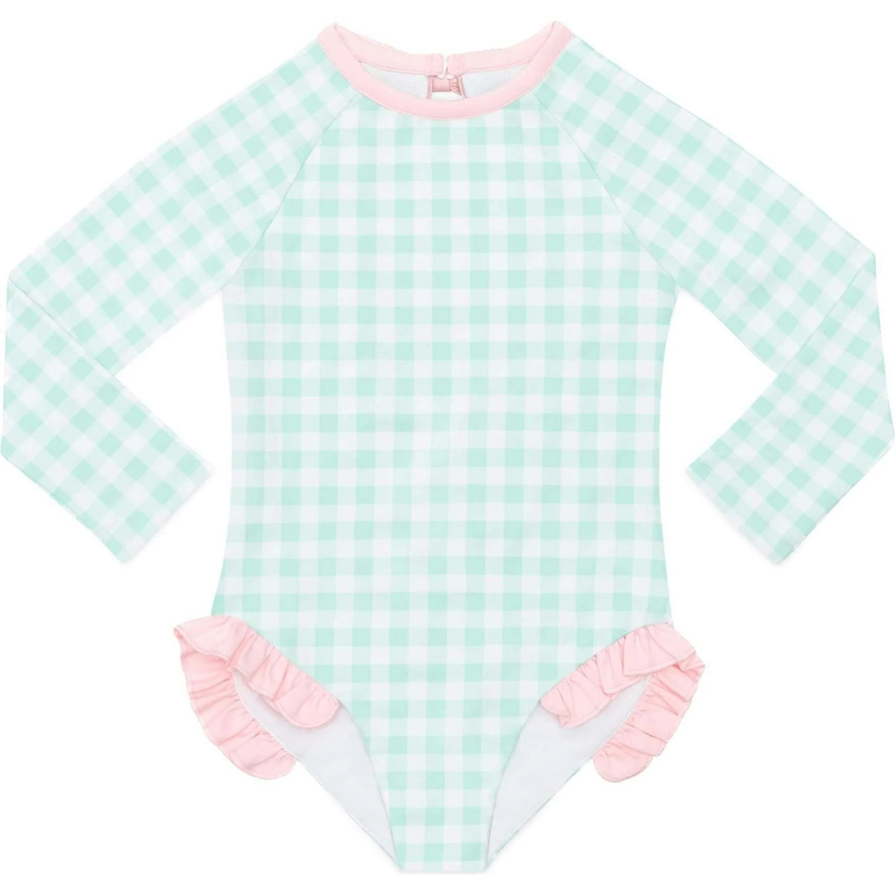 Reese Rashguard in Harbour Breeze Gingham | Maisonette