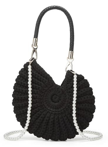 Jusavie Bohemia Crochet Handwoven Seashell Bag Women Summer Beach Bag Boho Evening Clutch Purses ... | Amazon (US)