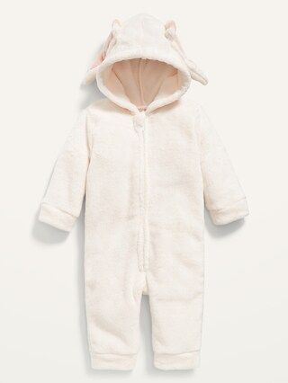Bunny-Critter Hooded Sherpa One-Piece for Baby | Old Navy (US)