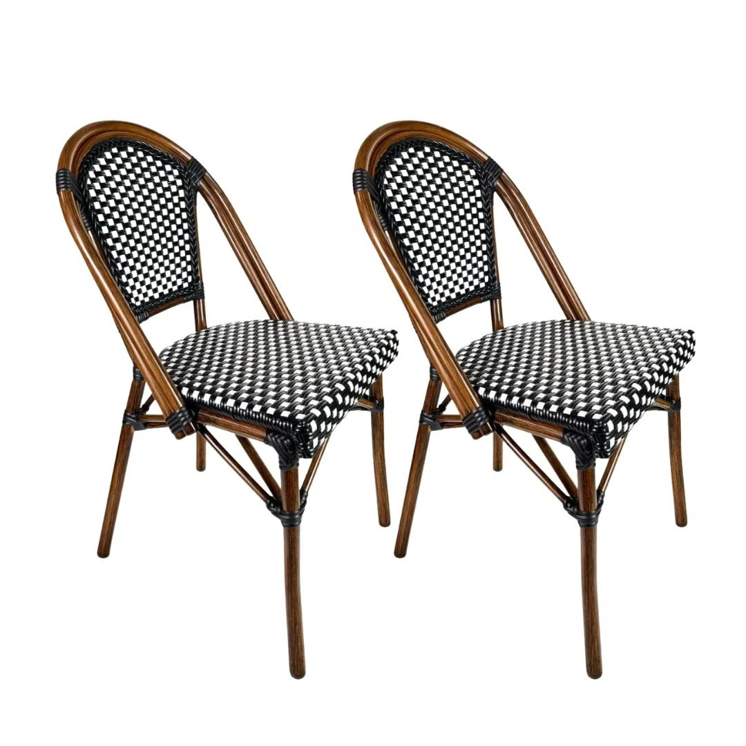 Armless French Patio Dining Chair, 2 Chair Bundle by Chivari | Wayfair North America