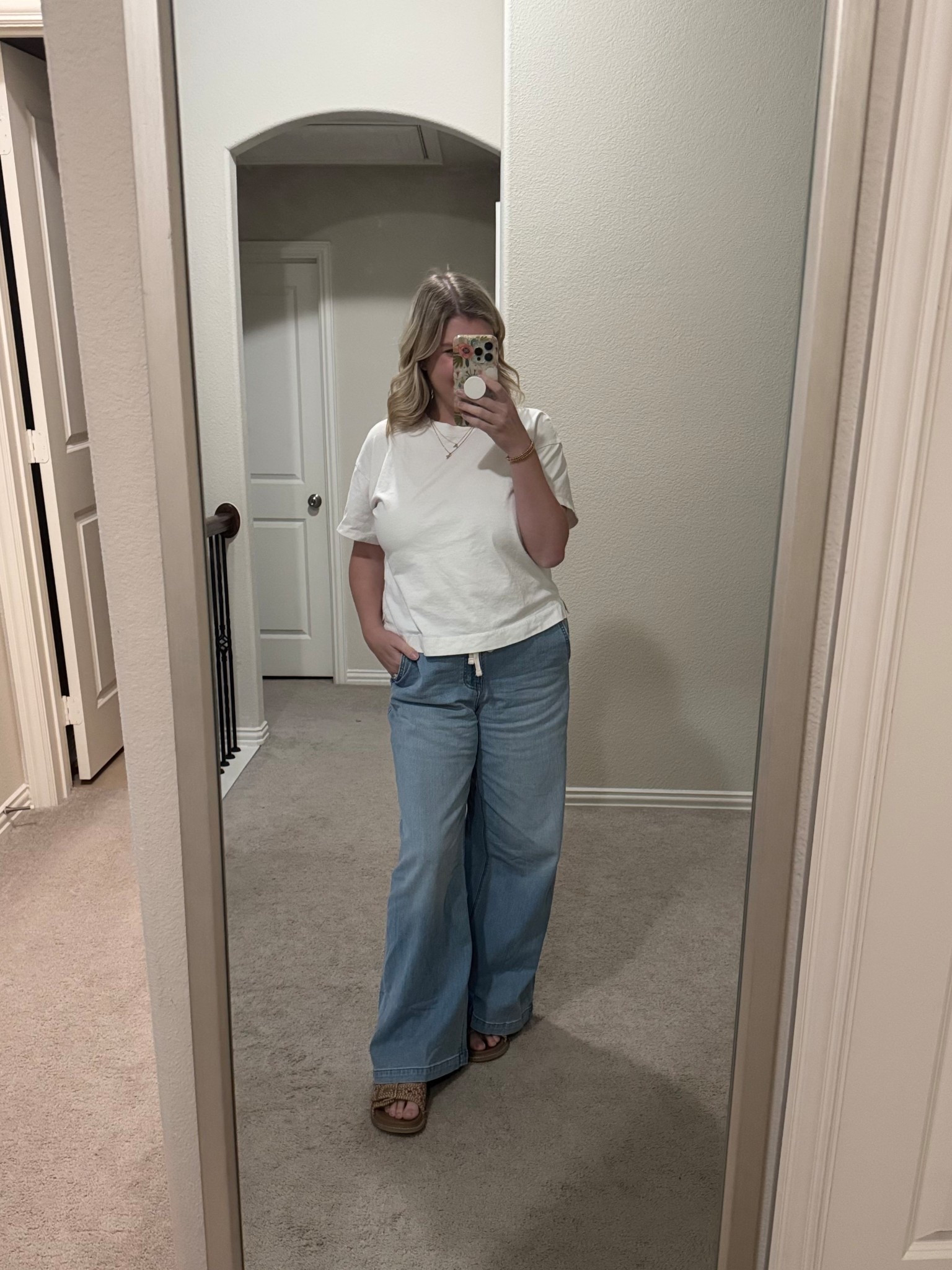 Casual Spring outfit 🌸
Sizing:
Medium tee
Medium denim (size down if in between)
8.5 sandals

casual outfit. mom outfit. pull on denim. white tee. American Eagle. Old Navy. sahm. 

@American Eagle Outfitters 

#LTKootd #LTKmomlife