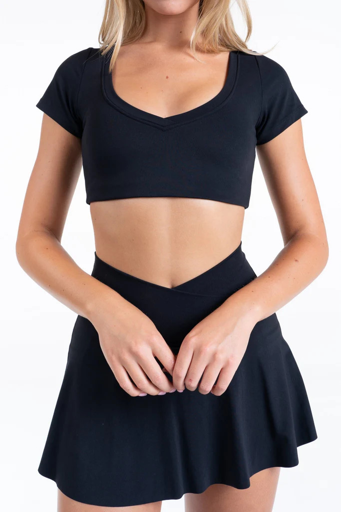 Cloud II™ V Cropped Tee - Midnight | Vitality