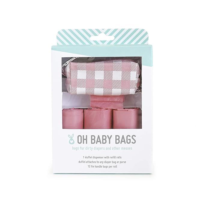 Oh Baby Bags Dirty Diaper Bag Dispenser, Clip On Bag Holder Attaches to Any Diaper Bag, 144 Count... | Amazon (US)