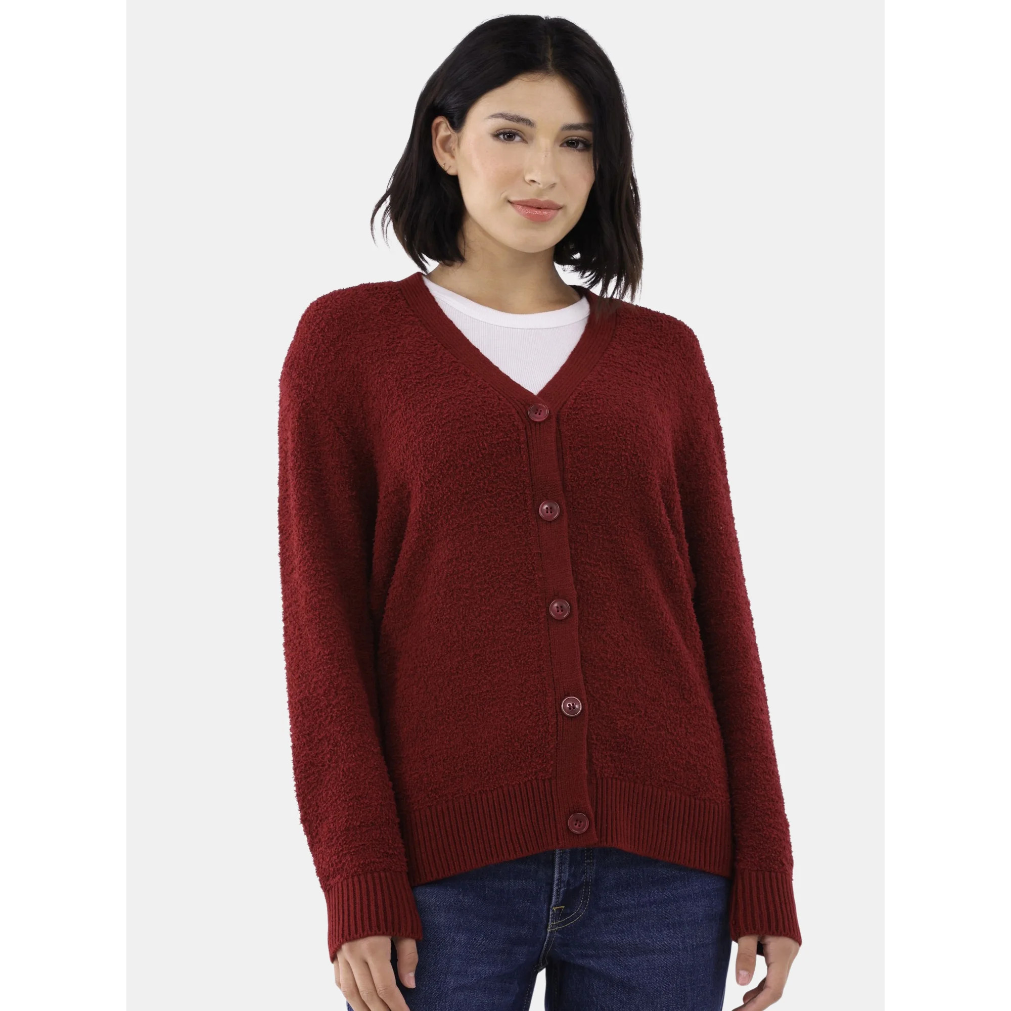 Time and Tru Women's Super Soft Button Cardigan, Sizes XS-XXXL | Walmart (US)