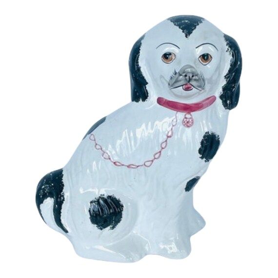 Hand painted Staffordshire dog. | Etsy (US)