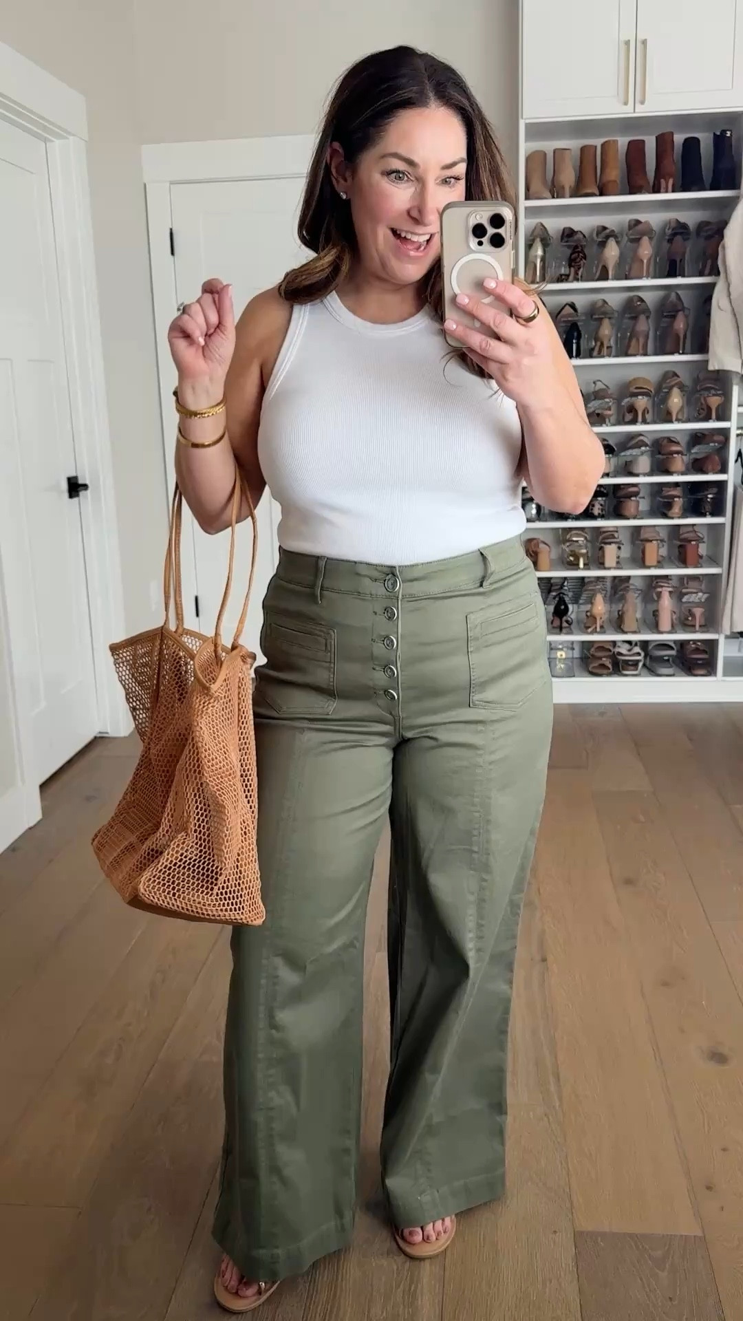 Spring pants from wit & wisdom with stretchy waistband wearing 14 in both styles // large in tops 

#LTKMidsize #LTKSeasonal #LTKWatchNow