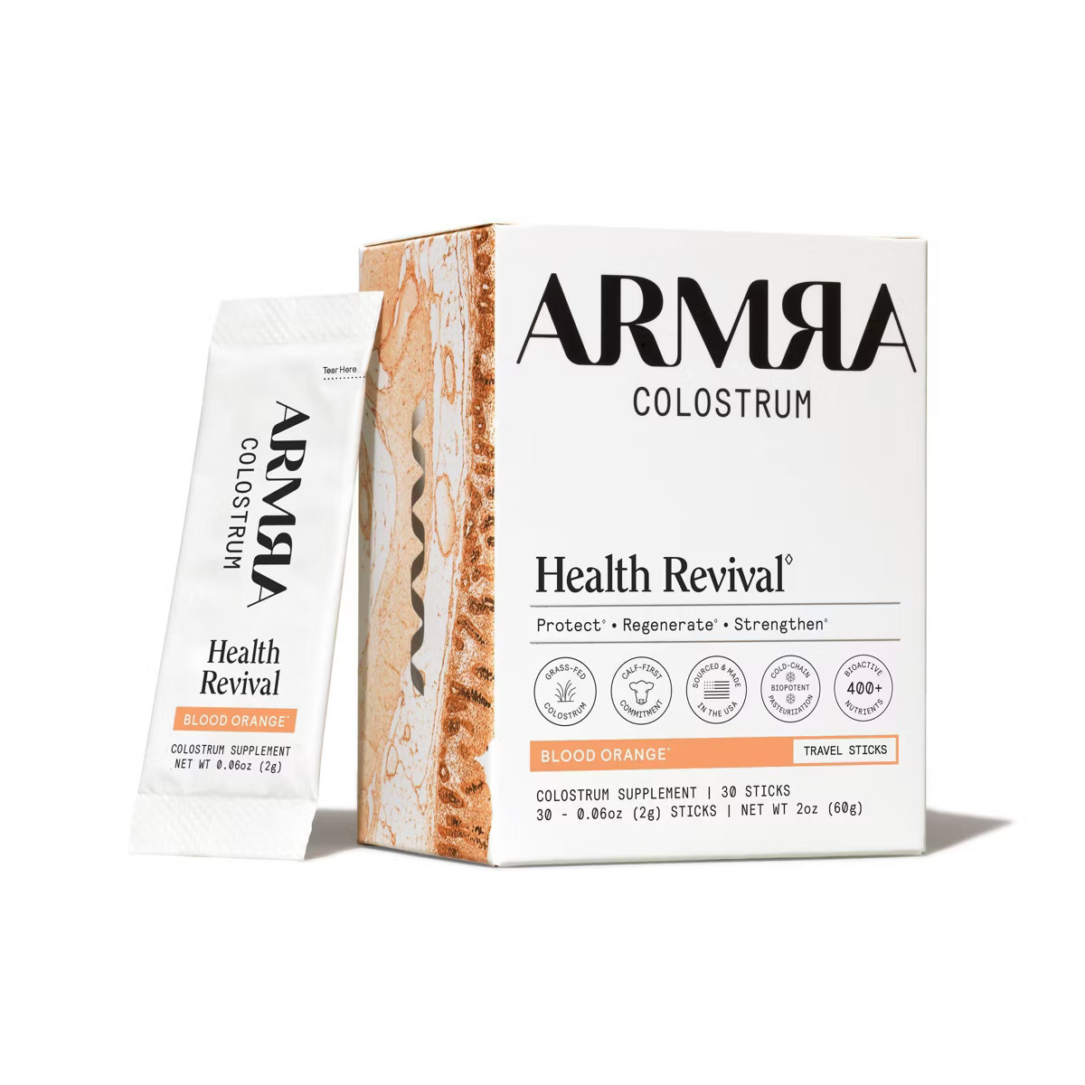 ARMRA Colostrum Powder Travel Packs - Blood Orange - 0.06oz/30ct | Target