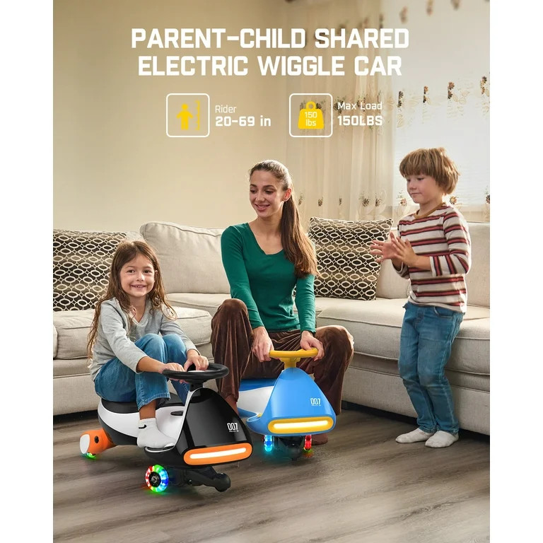 FanttikRide 12V N7 Pro Electric Wiggle Car with Pedal, 2-in-1 Kids Ride On Toy, Rechargeable Batt... | Walmart (US)