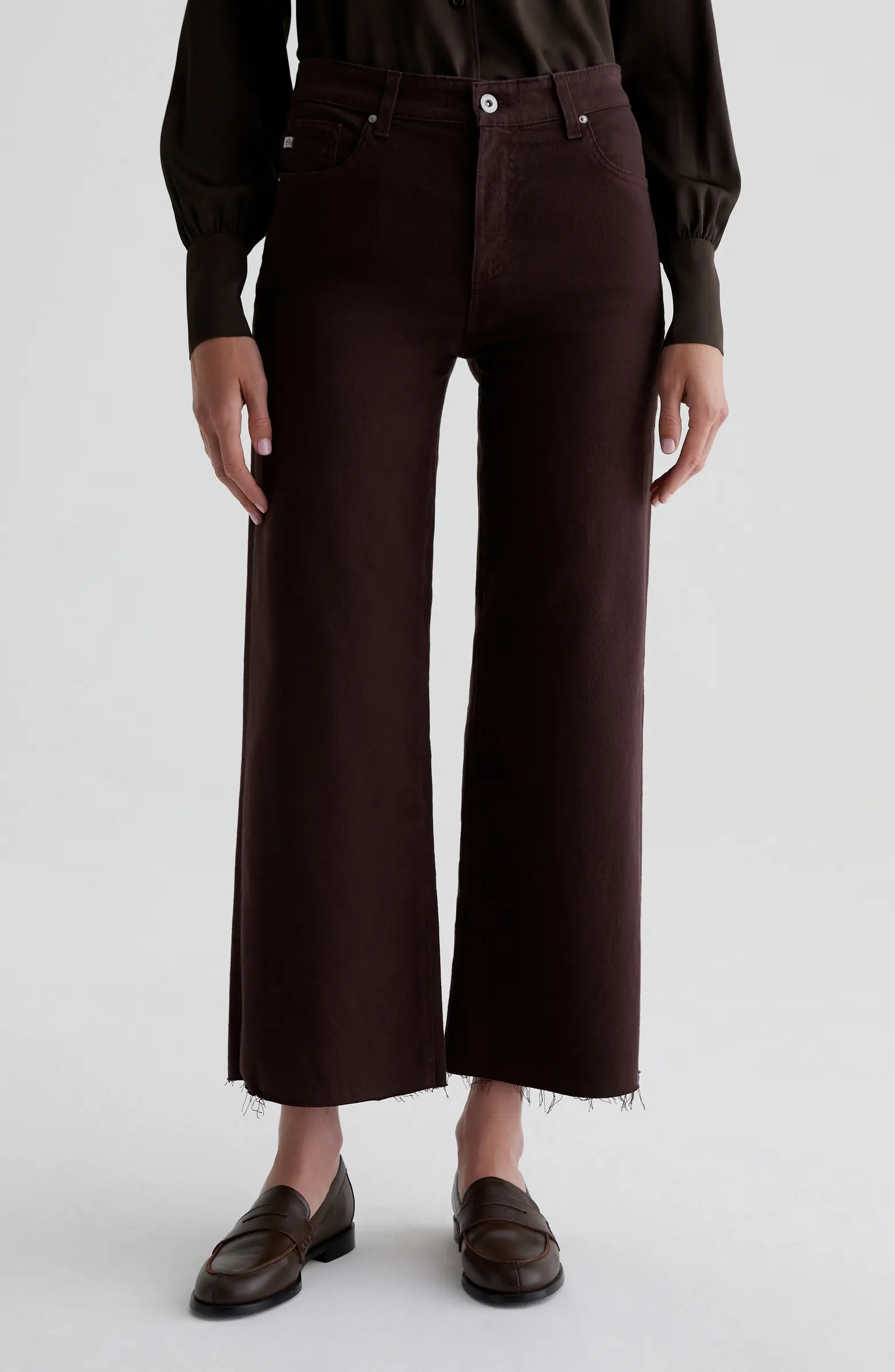 Saige Mid Rise Ankle Wide Leg Jeans | Nordstrom