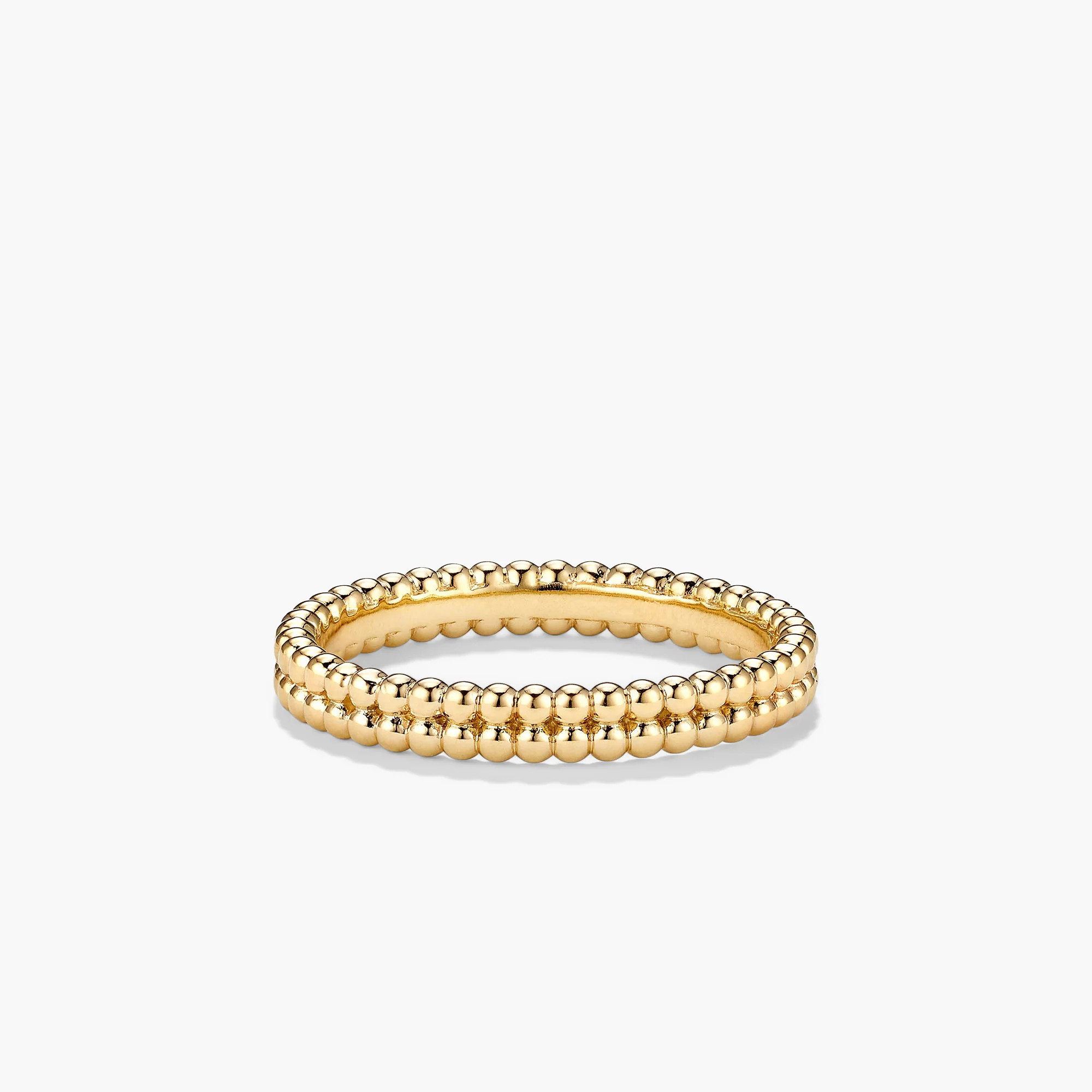 Duo Beaded Stacker Ring | Mejuri Fine Crew