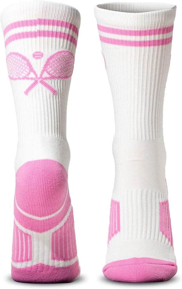 ChalkTalkSPORTS Tennis Athletic Woven Mid-Calf Socks | Performance Socks for Tennis | Amazon (US)