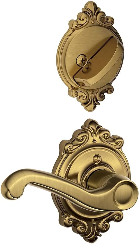 SCHLAGE F59 Flair with Brookshire Rose Right Hand Interior Active Trim with 12326 Latch and 10027... | Amazon (US)