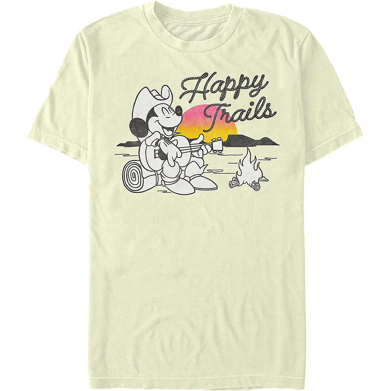 Mad Engine Disney Men's Mickey Happy Trails Short Sleeve T-shirt | Academy Sports + Outdoors