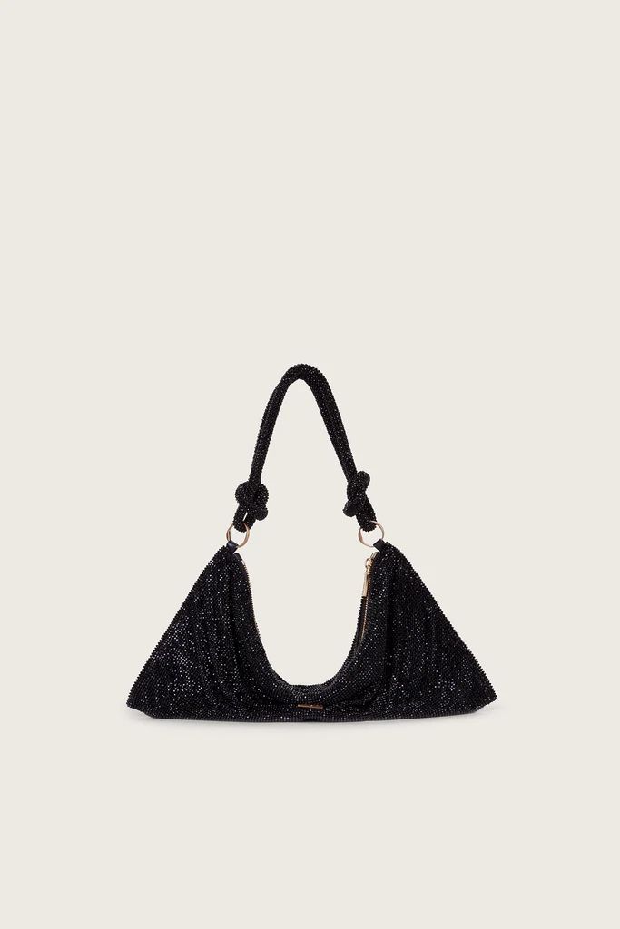 HERA MINI RHINESTONE SHOULDER BAG - BLACK | Cult Gaia - US