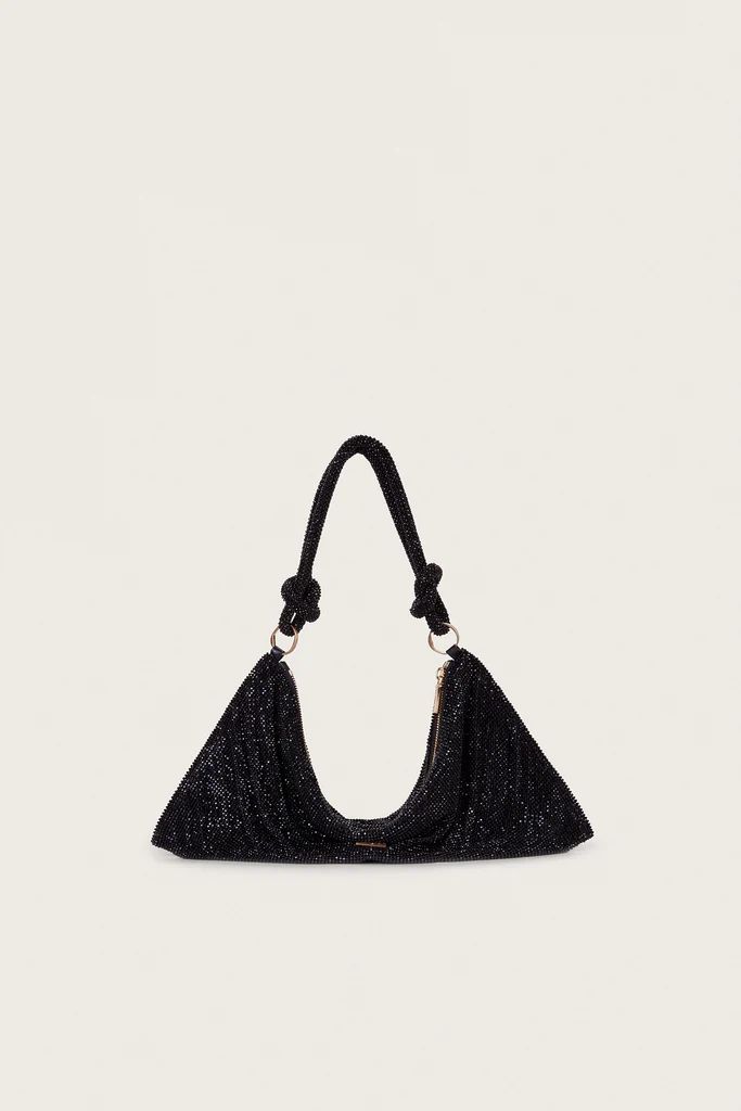 HERA MINI RHINESTONE SHOULDER BAG - BLACK | Cult Gaia - US