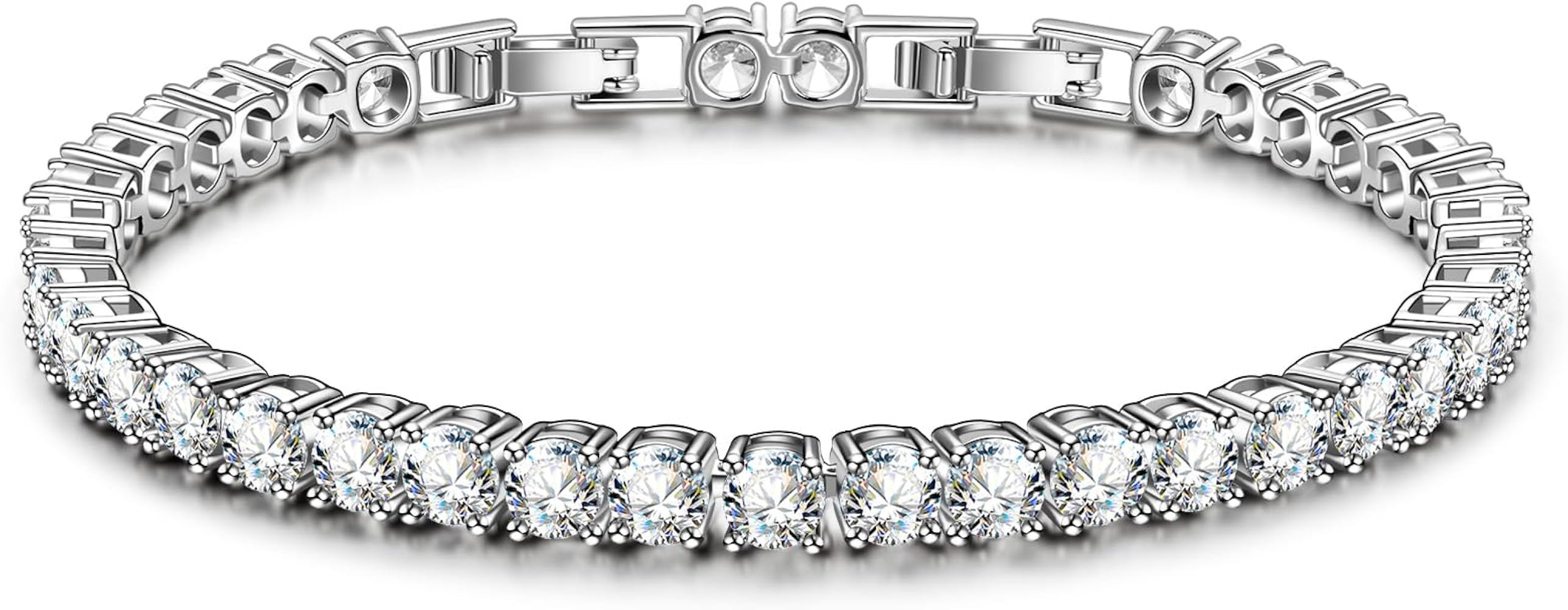 BUMBLEBEE Handmade Tennis Bracelet for Women, 14K Gold Plated, 12.96 CTTW Italian 5A Cubic Zircon... | Amazon (US)