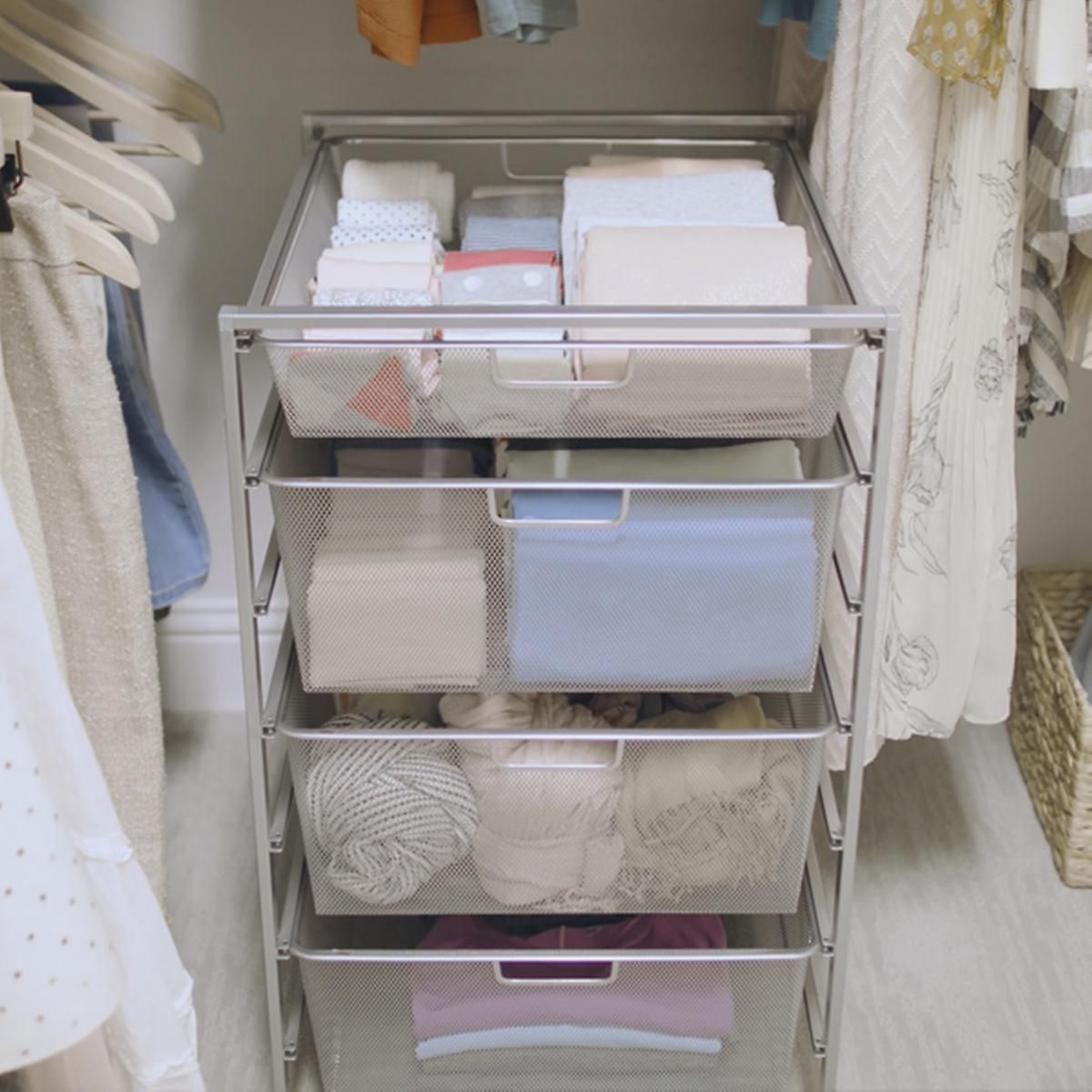 Elfa Platinum X-Narrow Cabinet-Sized Drawers | The Container Store