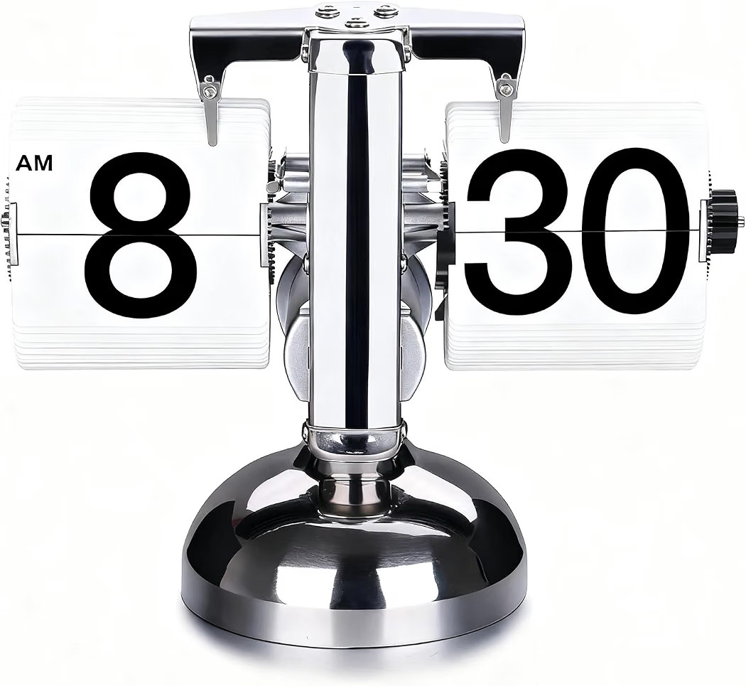 Flip Clock, Retro Flip Clock, Stylish Timepiece, Battery-Powered, Built-in Gears, Perfect for Des... | Amazon (US)